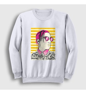 Presmono Unisex Beyaz Cool ASAP Rocky Sweatshirt 152989tt