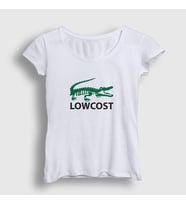 Presmono Kadın Beyaz Crocodile Timsah Timsahlı Lowcost T-Shirt 469199tt (Beyaz)