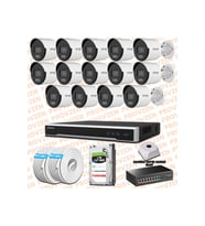 Provzen Hikvision 14 IP Kamera 7/24 Renkli Mikrofonlu Güvenlik Kamerası Olay Anında bildirim