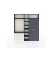 Arges Dolap 10 Raflı 3 Çekmeceli 2 Askılı 220x30x243 Antrasit-Antrasit/Aytaşı