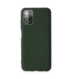 Samsung Galaxy A03s Kılıf Lansman Glass Kapak - Koyu Yeşil