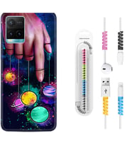 Vivo Y11S Y21S Y20 Y20S Y70 Kılıf Kablo Koruma Spiral Silikon Finger planet 1740