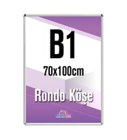 Alüminyum Çerçeve Rondo Köşe 70x100cm B1