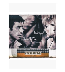 Küba Purosu Tony Montana Tablo Ahşap Poster Dekoratif