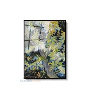 Dikey Çerçeveli Cam Vangogh 45 Modern Ev Dekoru Duvar Sanatı Ev Ofis Tablosu (Siyah)
