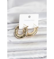 316L Çelik Gold Renk Bambu Model Halka Kadın Küpe 5886 - HPSBYI4372-1466
