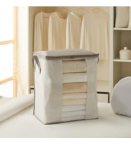 Ocean Home Textile Pvc Pencereli Gri Çizgili Stuff & Things Hurç 45 x 30 x 50 cm