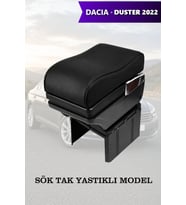 dacia duster 2022 kol dayama geniş model Siyah Lüks Yastıklı Deri