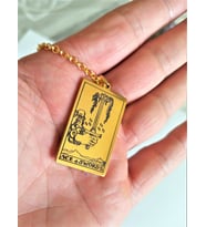 Altın Kaplama Ace of Swords Tarot Gümüş Kolye