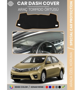 TOYOTA COROLLA E170 (2013-2019) Torpido Örtüsü Ön Göğüs Koruma Araca Özel Çatlamayı Önler Kaymaz