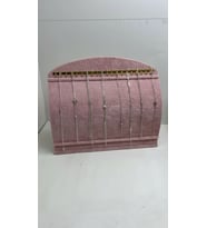 Bombeli Süet Kumaş Pembe Renk 20/24 Cm Ayaklı Kancalı Bileklik Sergileme Standı