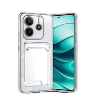 Xiaomi Redmi Note 14 4g Kılıf Kart Şeffaf Silikon - Şeffaf