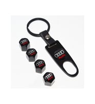 Audi Metal Sibop Kapağı Anahtarlık Seti (Siyah)