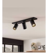 MYLİGHTS  ÜÇLÜ LED AVİZE LED APLİK  60 CM KASA  GÜN IŞIĞI LED AMPULLÜ (Siyah)