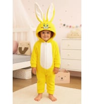 Erkek Bebek Çocuk Welsoft Peluş SARI TAVŞAN Kulaklı Kostüm Kışlık Uyku Tulumu