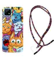 Realme C11 C21 C21Y C25Y C11 2021 Kılıf Boyun Asklı Rasta Silikon Kediler 1723