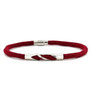 BORDO ÖRGÜ İPLİ METAL ÇENTİK MIKNATISLI ERKEK BİLEKLİK M027J