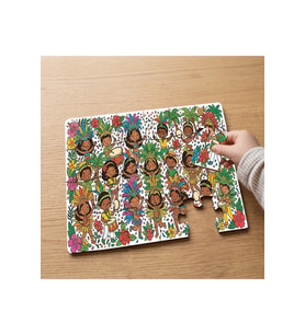 Brezilya Karnavalı Tasarımlı 24 Parça Ahşap Çocuk Puzzle