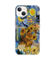 Iphone 14 Uyumlu Van Gogh Tasarımlı Şeffaf Telefon Kılıfı