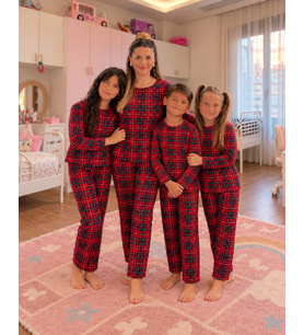 Anne & Çocuk Kombin Pijama Takımı – 3 Farklı Model - 31977 (1 TAKIM FİYATIDIR)