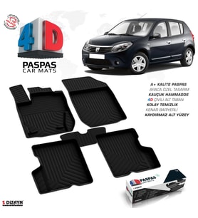 Dacia Sandero 4D Havuzlu Paspas 2008-2013 A+Kalite