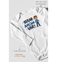 Bekar Amcam Var! Uzun Kollu Çıtçıtlı Bebek Body
