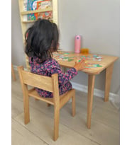 montessori çocuk masası ve 2 adet sandalye