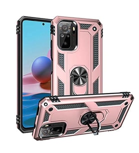 Coverzone Xiaomi Poco M5S ile Uyumlu K?l?f Shockproof Z?rhl? Kau�uk Y�z�k Tutuculu 360 DERECE D�NEB?LME,100 DERECE A?A?I VE YUKARI HAREKET ETME �ZELL??? Vega Rosegold