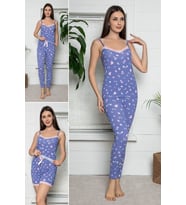Kadın Mor Renkli Dantel Detaylı Şortlu Ve Taytlı Pijama Takımı 3'lü Set 75029