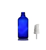 30ml mavi cam serum pompalı şişe, 12 adet, pompalı şişe, medikal şişe, cam şişe,