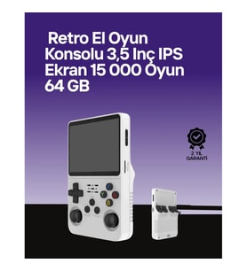 Mey İthalat® 64 GB Retro Oyun Konsolu – Çoklu Emülatör Desteği, Linux Tabanlı Açık Sistem