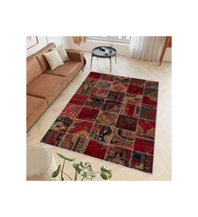 Rovigo Home Dijital Baskı Yıkanabilir Kaymaz Taban Salon Halısı RVG0393 (Kırmızı)