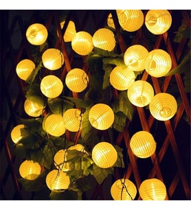 20 Led 3 Metre Güneş Enerjili Japon Feneri 8 Mod Led Bahçe Teras Balkon Ağaç Solar Aydınlatma