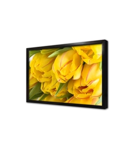 Sarı Çiçekler Çerçeveli Mdf Tablo