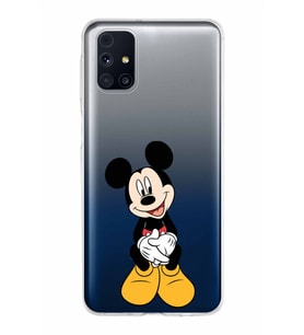 Samsung Galaxy M31s Kapak Mickey Mouse Tasarımlı Şeffaf Silikon Kılıf
