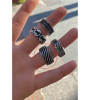 Gümüş otantik el işi taşsız yüzük bsk411e212n8