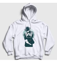 Presmono Unisex Beyaz Mib Westworld Kapüşonlu Sweatshirt 224747tt