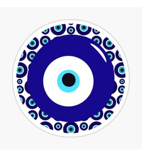 18 CM Nazar Boncuğu Sticker Duvar Etiket Araba Yapıştırma M20