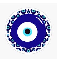 18 CM Nazar Boncuğu Sticker Duvar Etiket Araba Yapıştırma M20