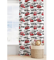 Fon Perde - Araba Desenli Dijital Baskılı Çocuk Odası Fon Perde-Digital Printed Background Curtain