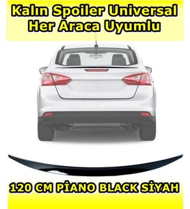 Renault Megane uyumlu Pianoblack Spoiler 120 cm