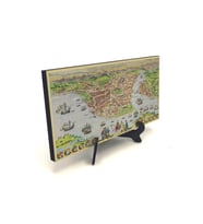 Bizans Haritası Baskılı MDF Masaüstlük 10X20