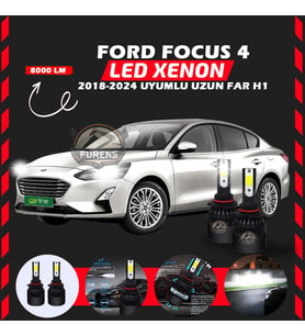 Ford Focus 4 2018-2024 Uzun Far Uyumlu Şimşek Etkili Led Xenon Light Series H1