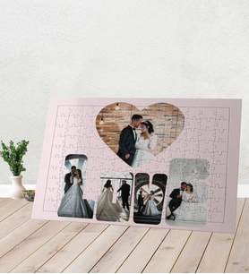 LOVE 5 Fotoğraflı Kişiye Özel Fotoğraflı Puzzle