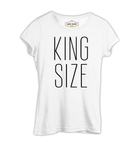 King Size Beyaz Kadın Tshirt