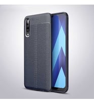 Samsung Galaxy A70 Kılıf Esnek Pu-Deri Leather-Pu Serisi Protected Case (Lacivert)