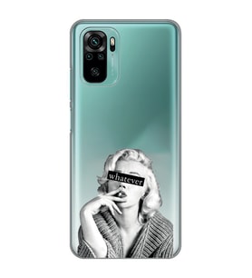 Redmi Note 10/Note 10S Uyumlu Marilyn Monroe Desenli Şeffaf Telefon Kılıfı
