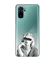 Redmi Note 10/Note 10S Uyumlu Marilyn Monroe Desenli Şeffaf Telefon Kılıfı