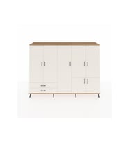 Hyperion Dolap 12 Raflı 2 Çekmeceli 7 Kapaklı 220x44x163 Çam-Aytaşı