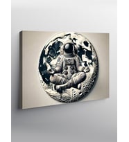 Kanvas Tablo Astronot Ay Yoga